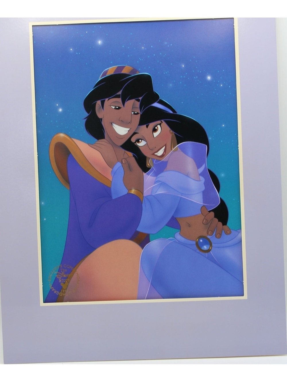 Disney Aladdin & Jasmine Exclusive Commemorative Lithograph 1993 New in Envelope